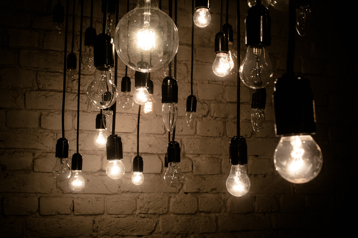 Papier peint les formes des ampoules sont différentes