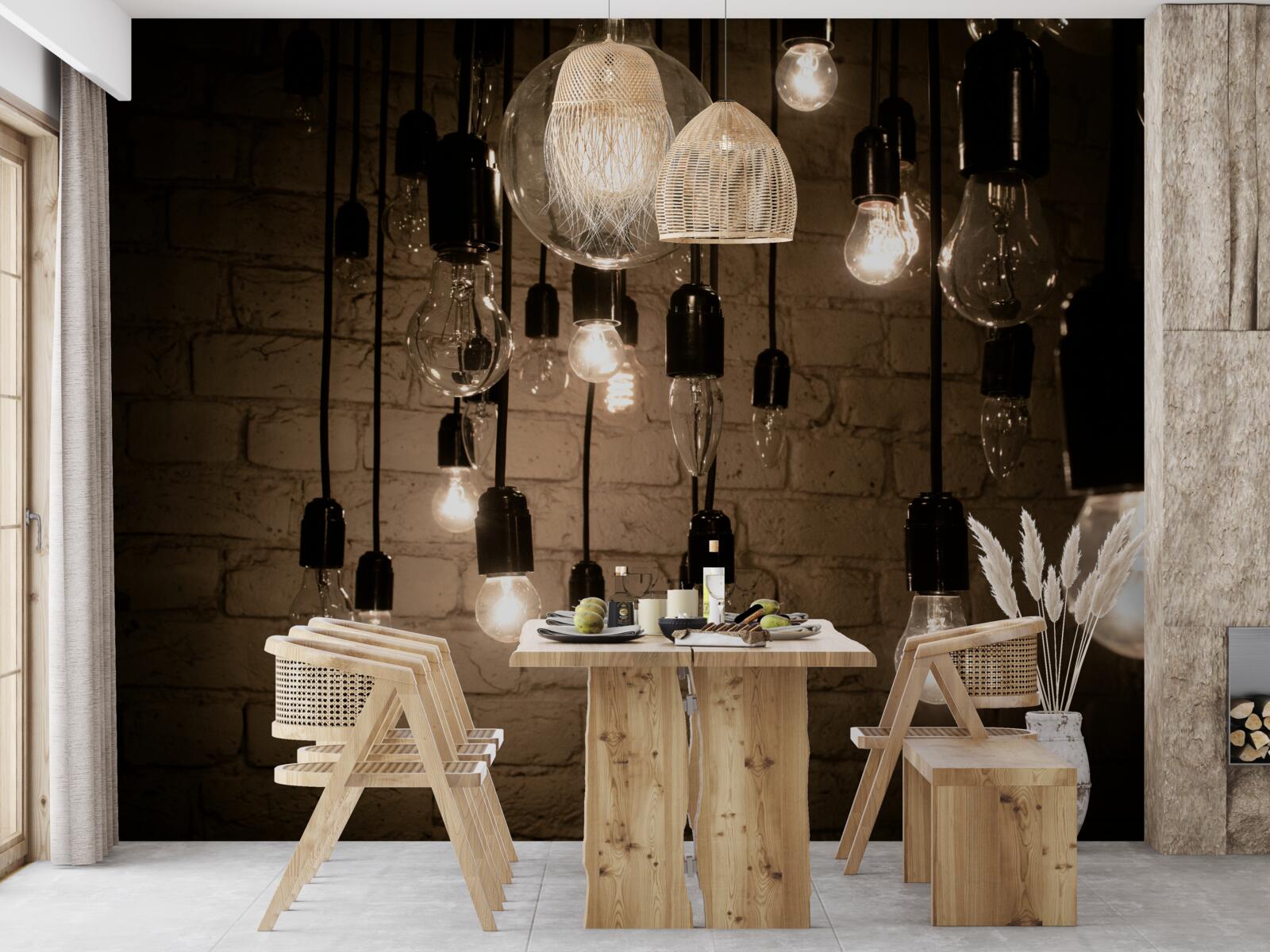 Papier peint les formes des ampoules sont différentes