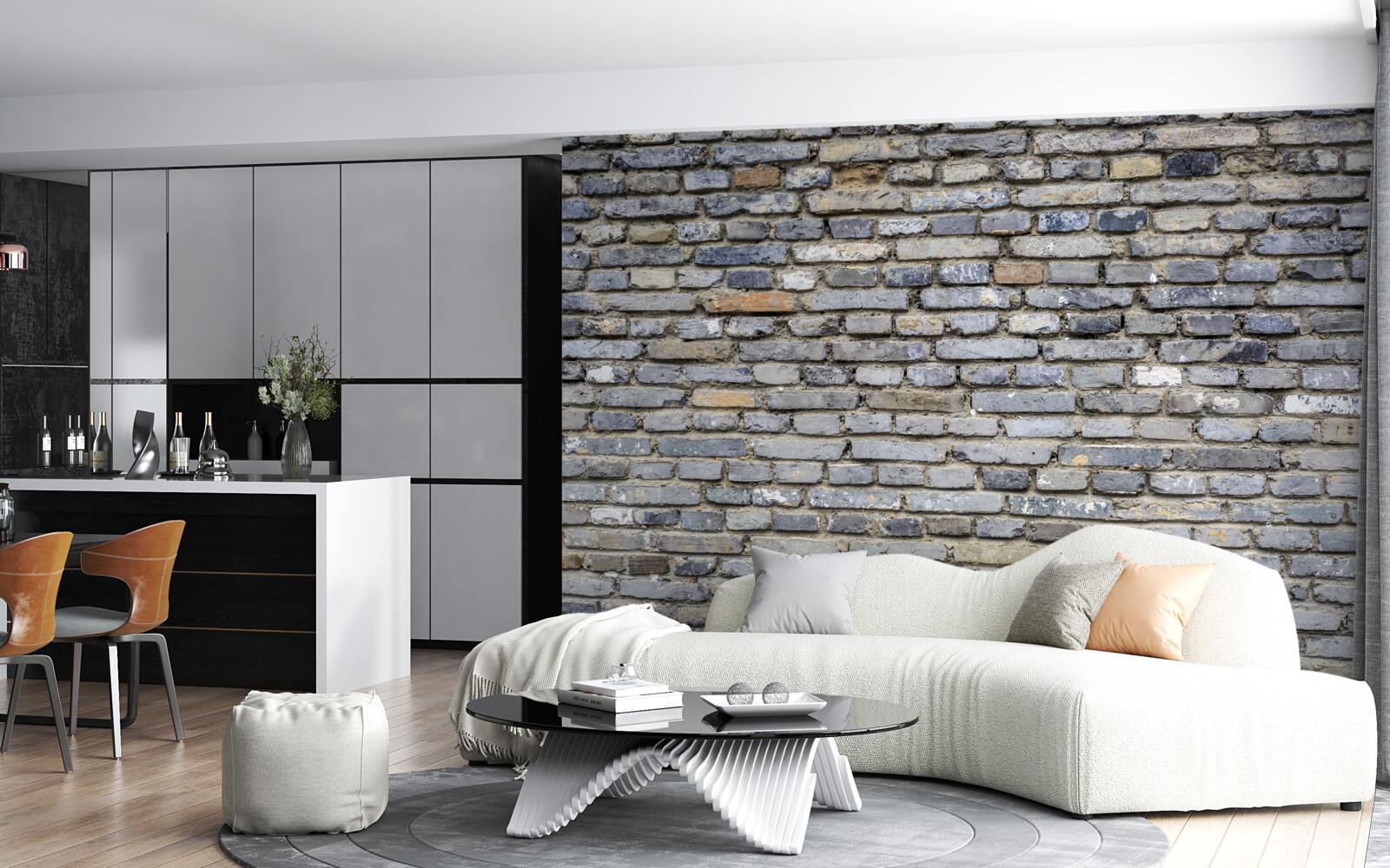 Papier peint mur de briques