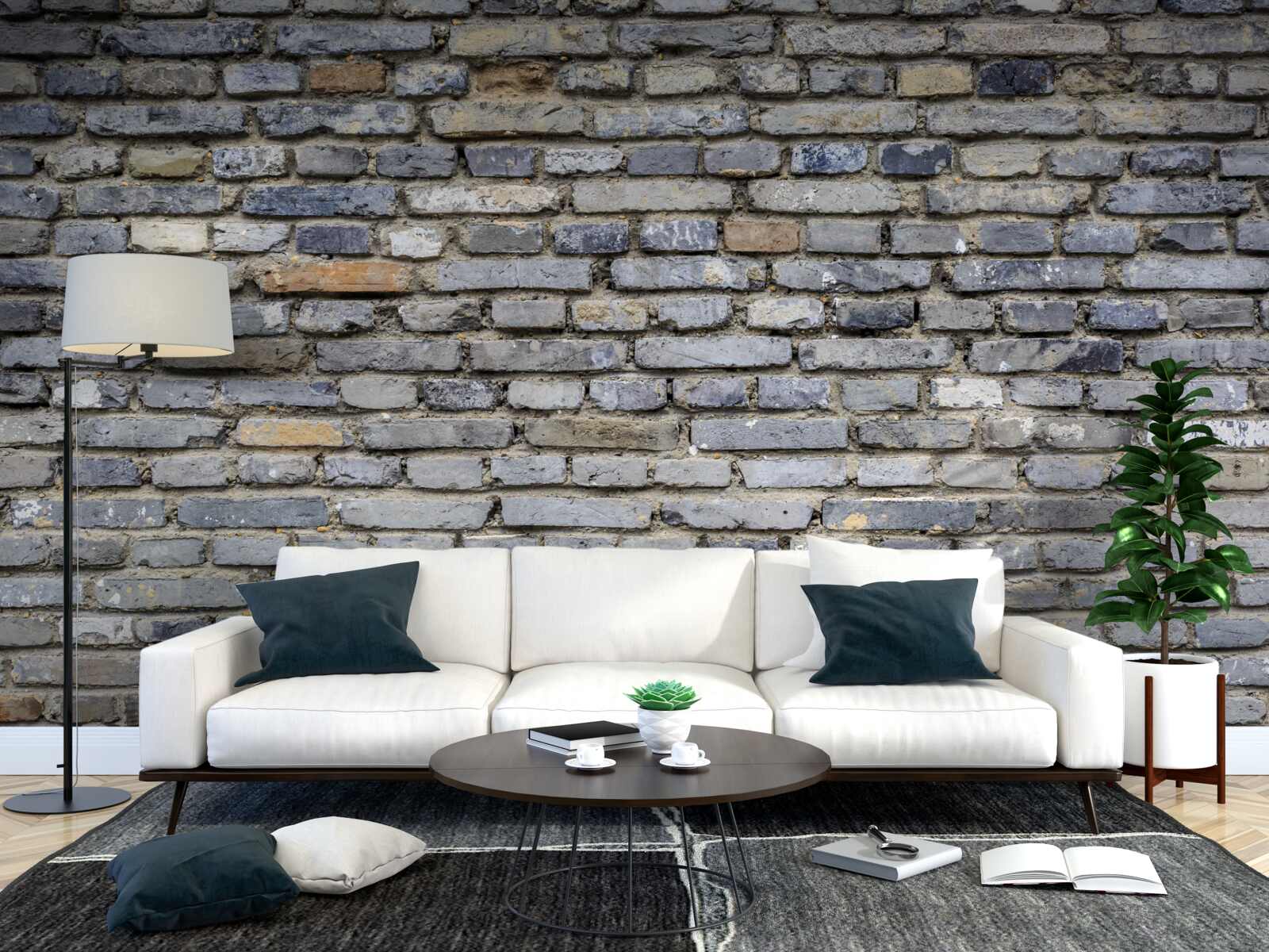 Papier peint mur de briques