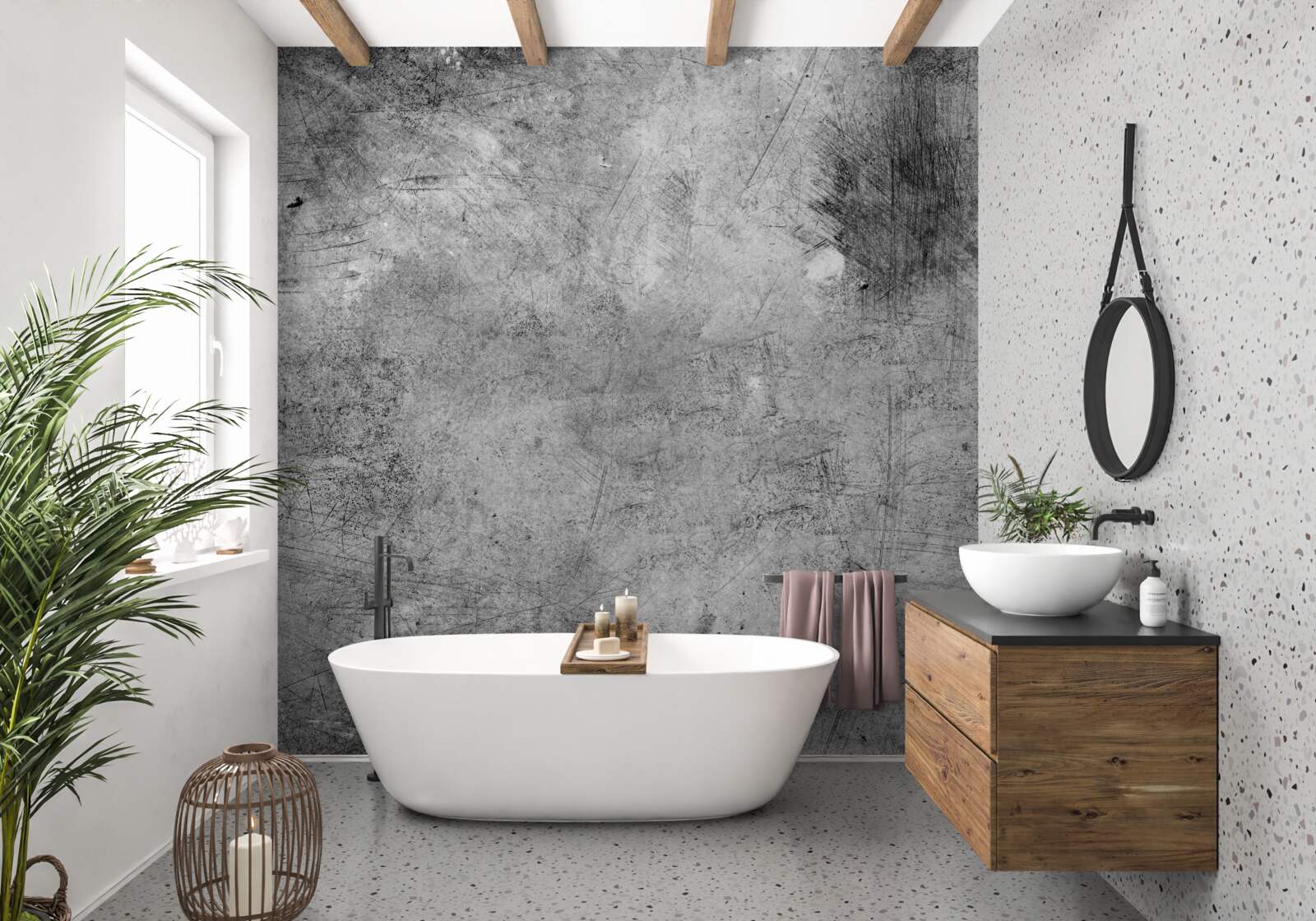 Papier peint mur gris avec rayures en gros plan