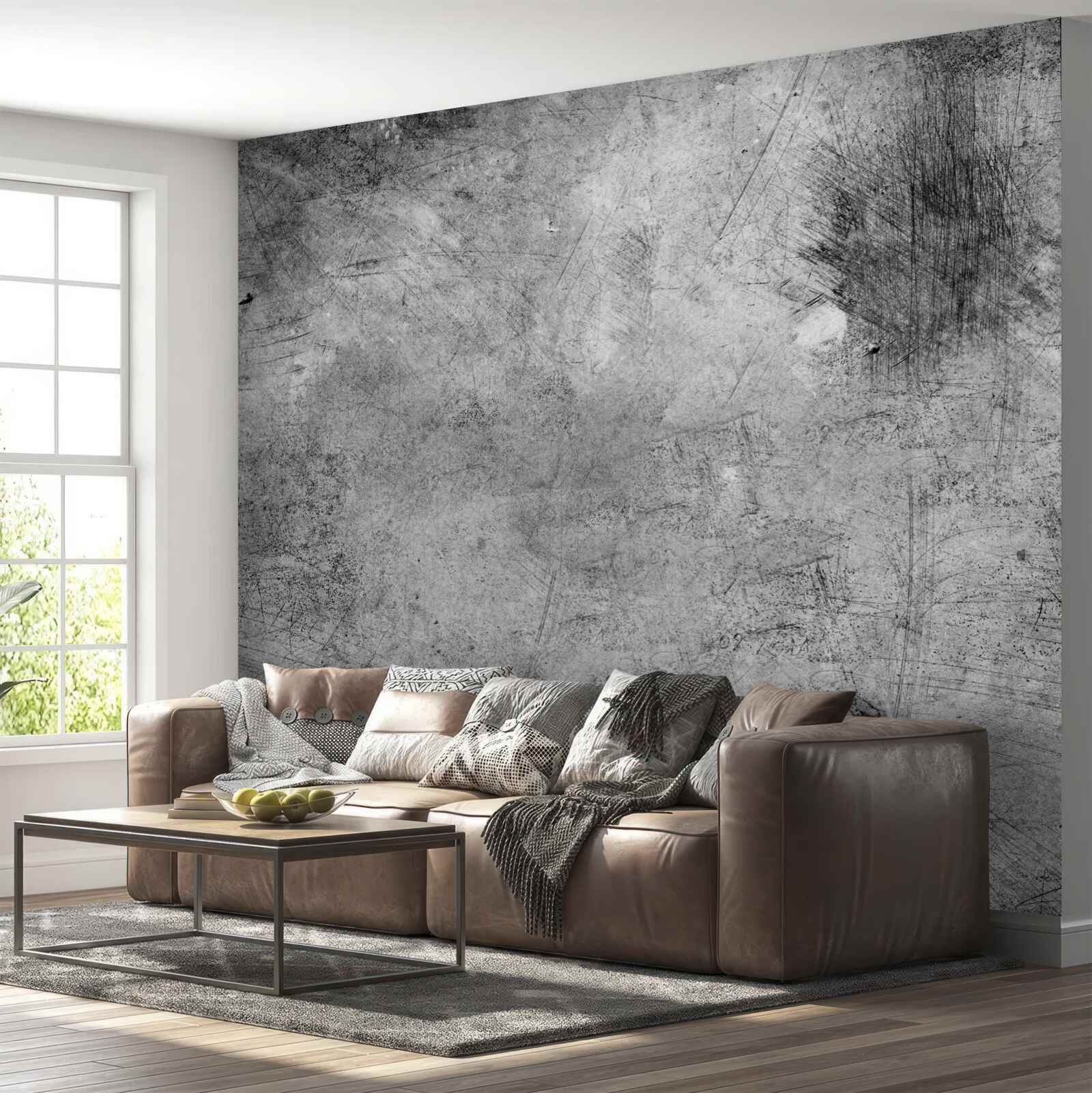 Papier peint mur gris avec rayures en gros plan