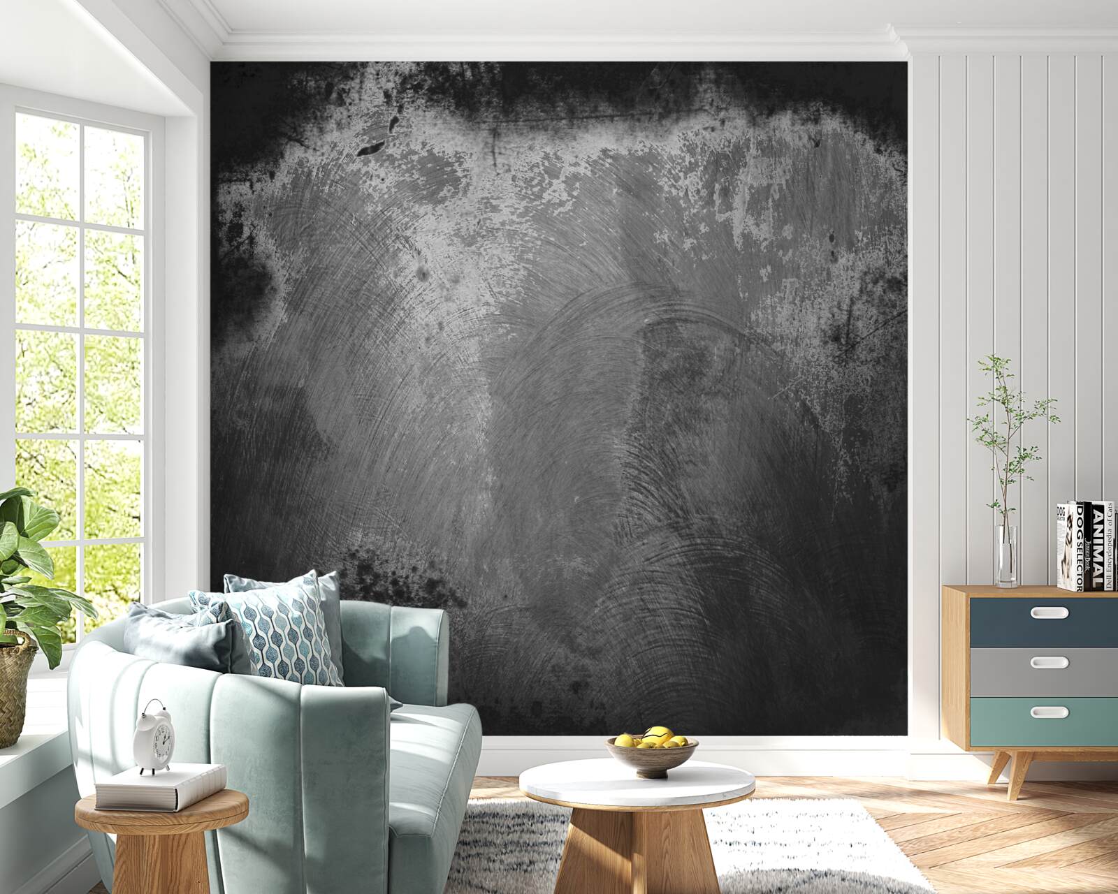 Papier peint mur intensément noir et terrifiant