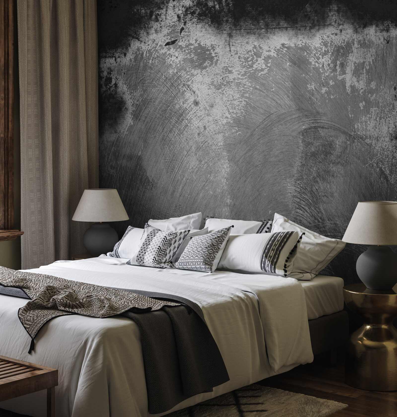 Papier peint mur intensément noir et terrifiant