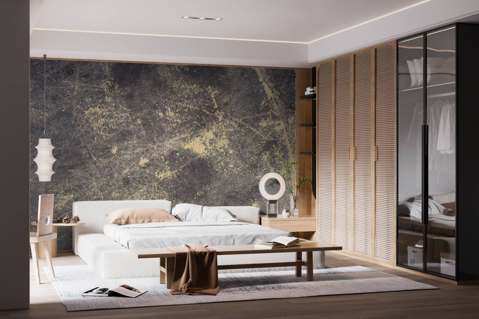 Papier peint structure du béton fissuré