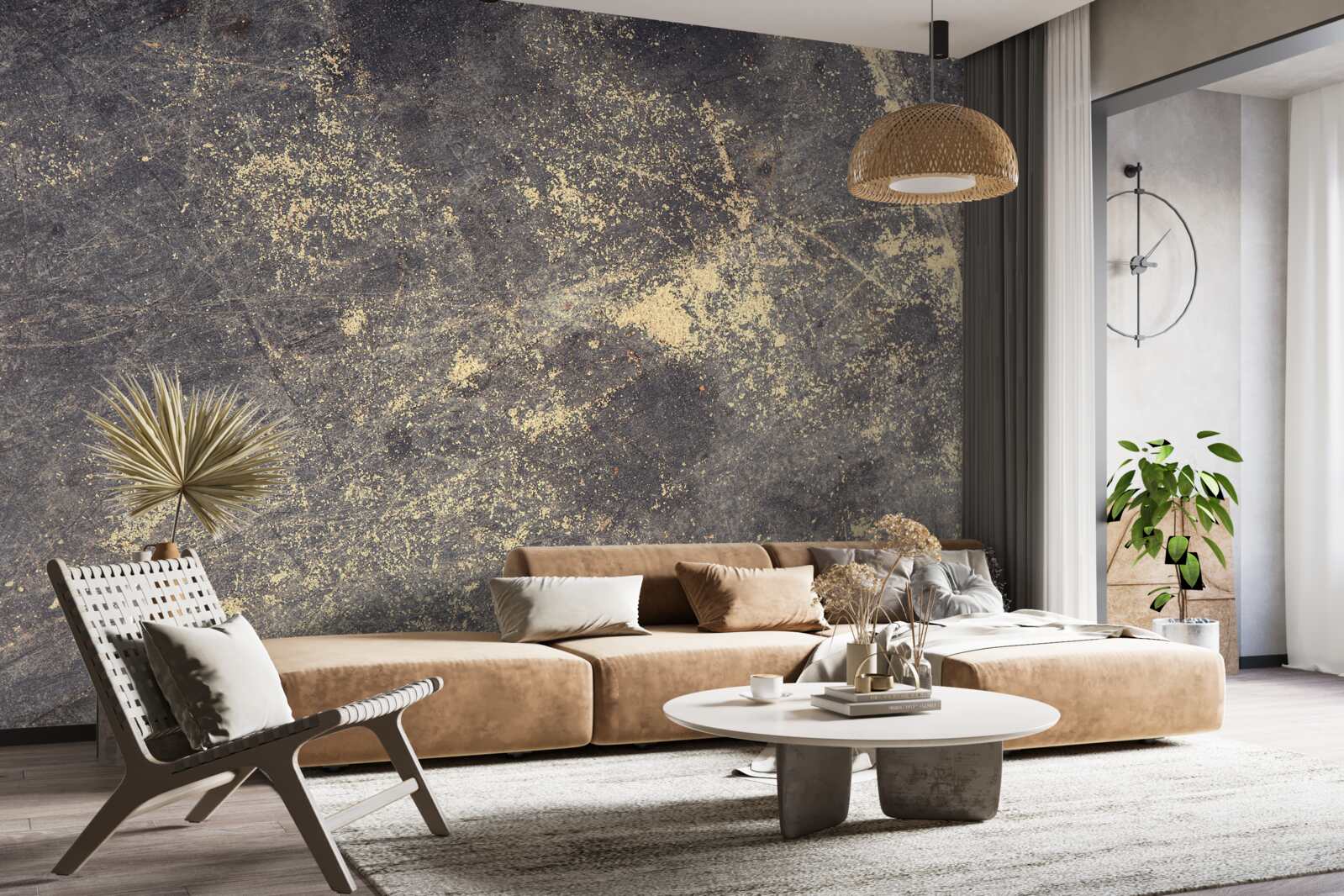 Papier peint structure du béton fissuré