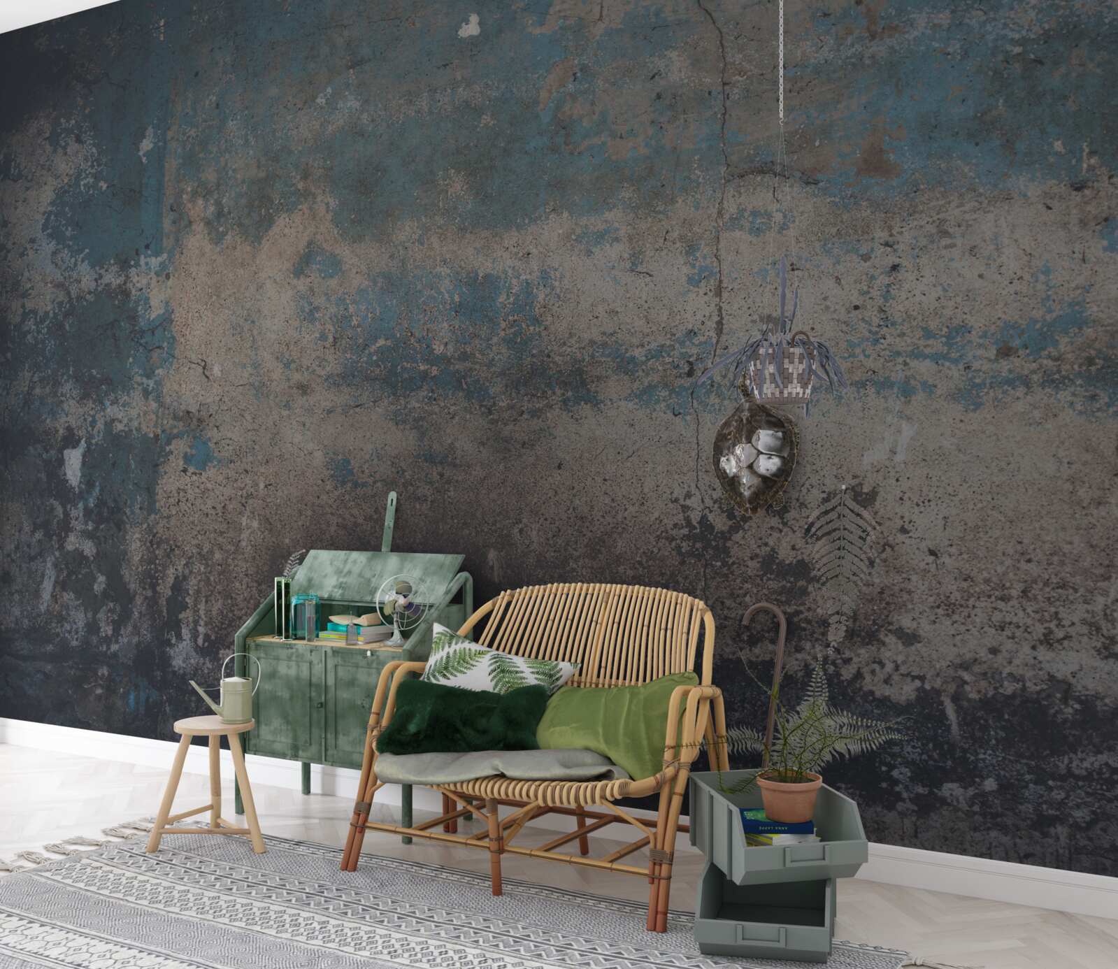 Papier peint structure du mur effacée par le temps