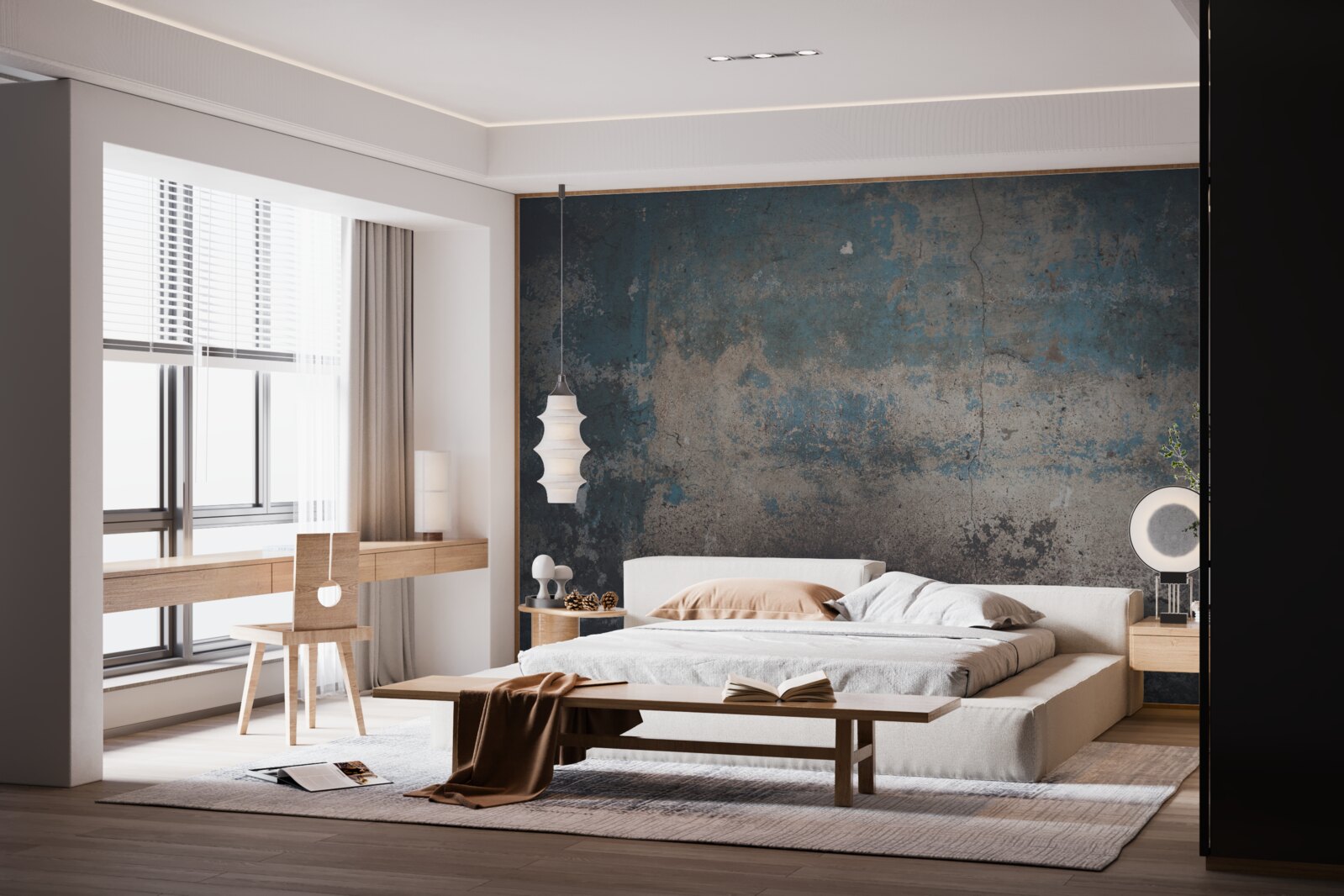 Papier peint structure du mur effacée par le temps