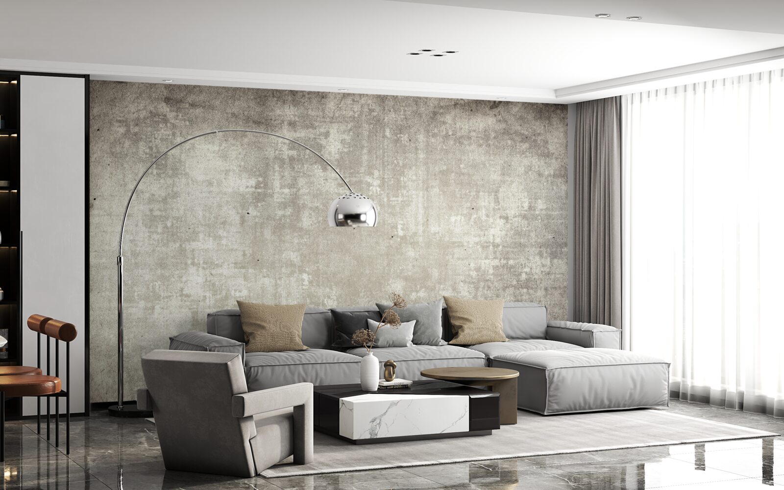 Papier peint fond de style antique, gris foncé