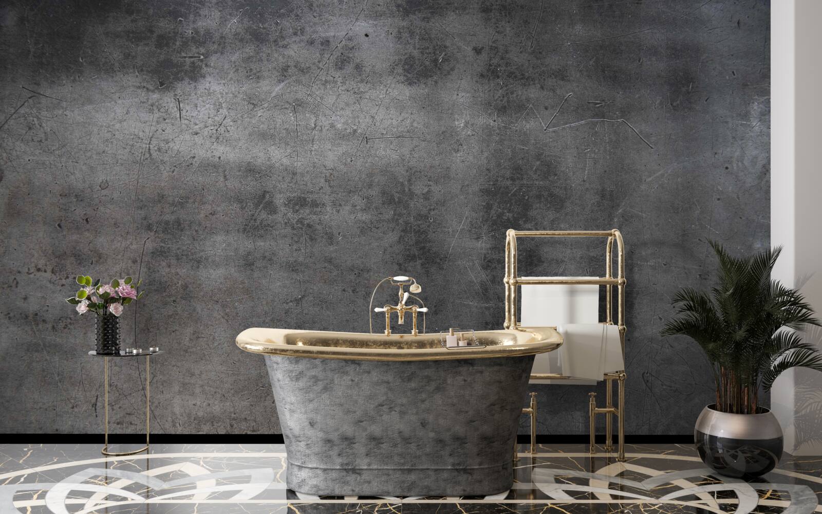 Papier peint grunge métallique dans des couleurs sombres