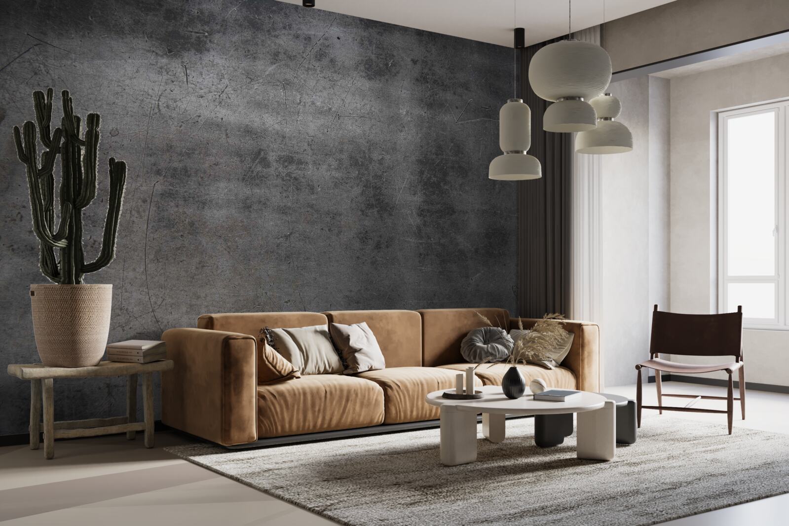 Papier peint grunge métallique dans des couleurs sombres