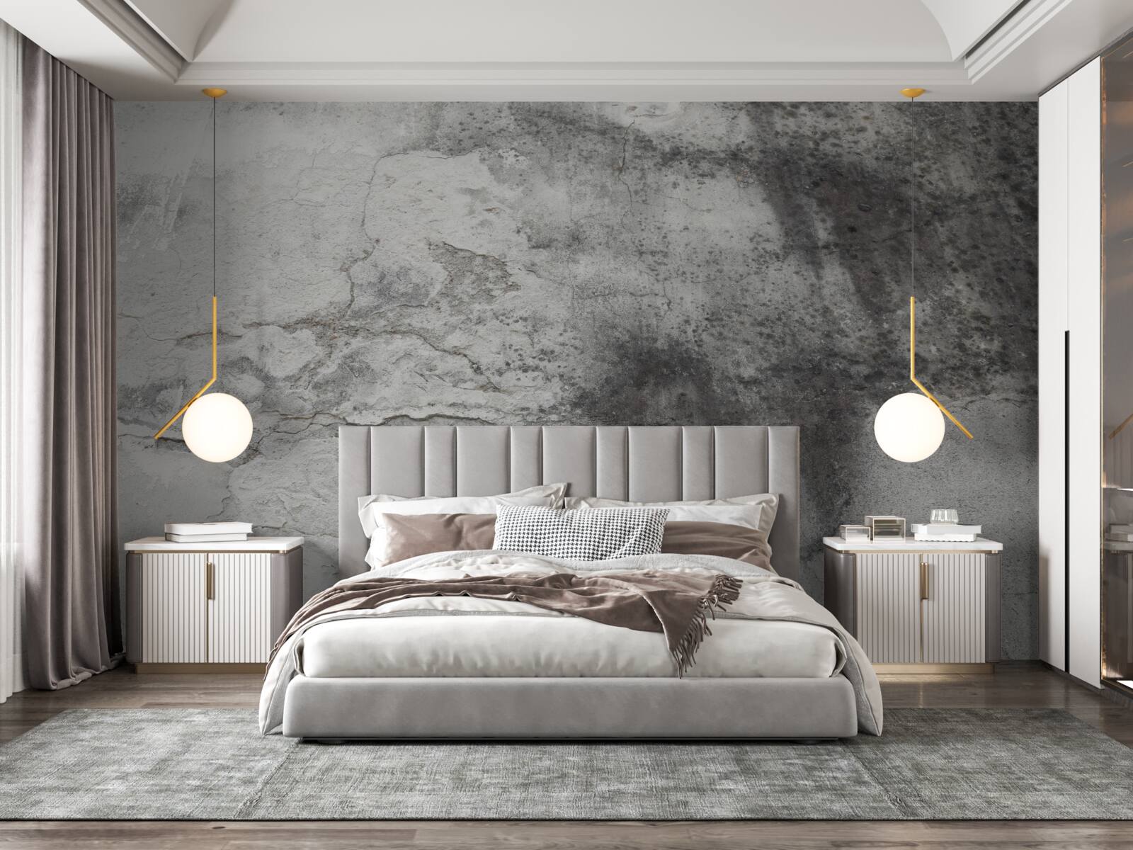 Papier peint structure en tons de cendres