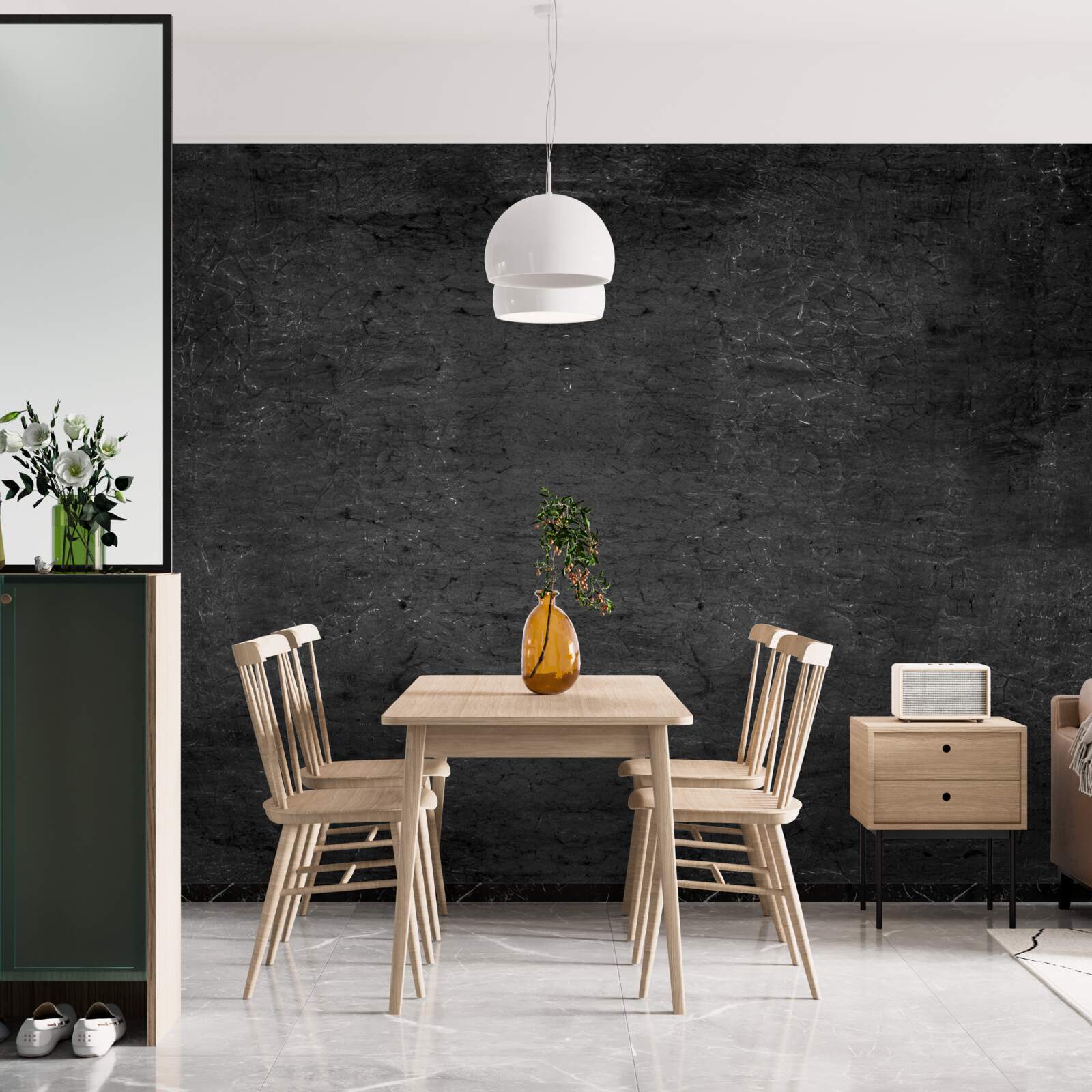 Papier peint mur en ciment foncé