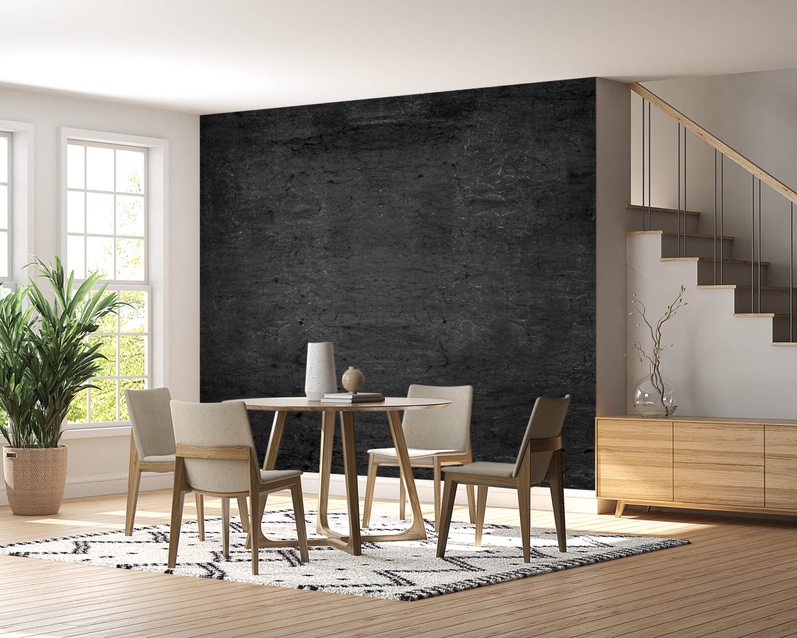 Papier peint mur en ciment foncé