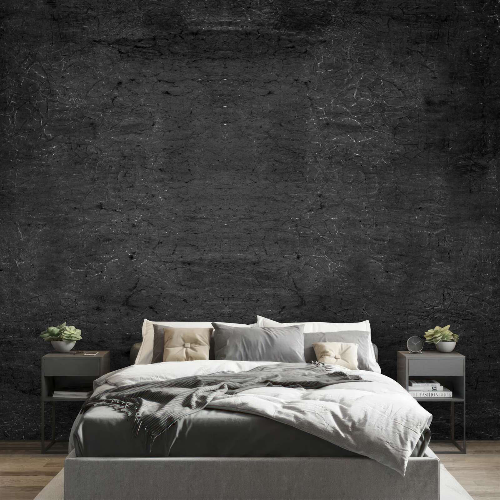 Papier peint mur en ciment foncé
