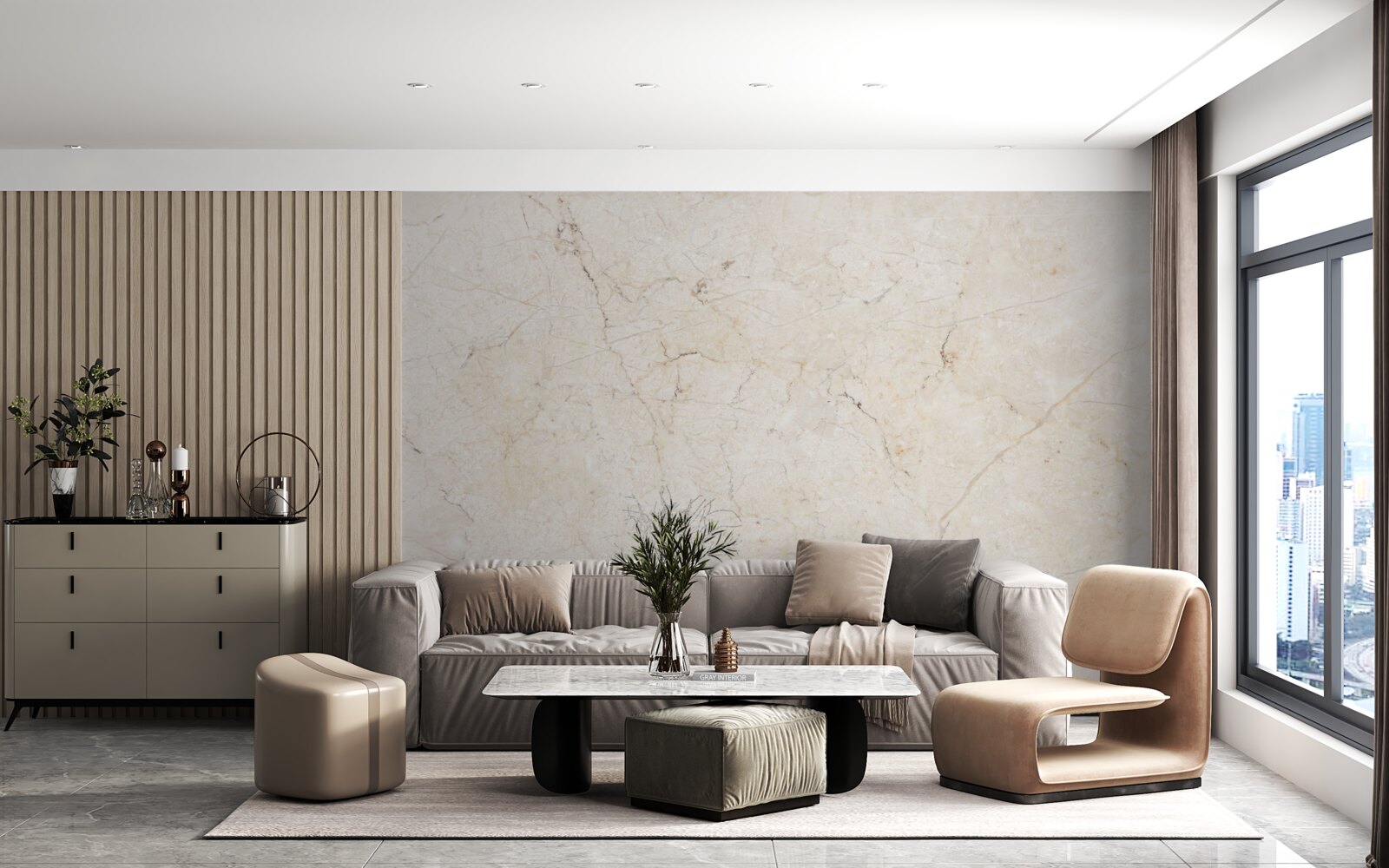 Papier peint fond de marbre beige