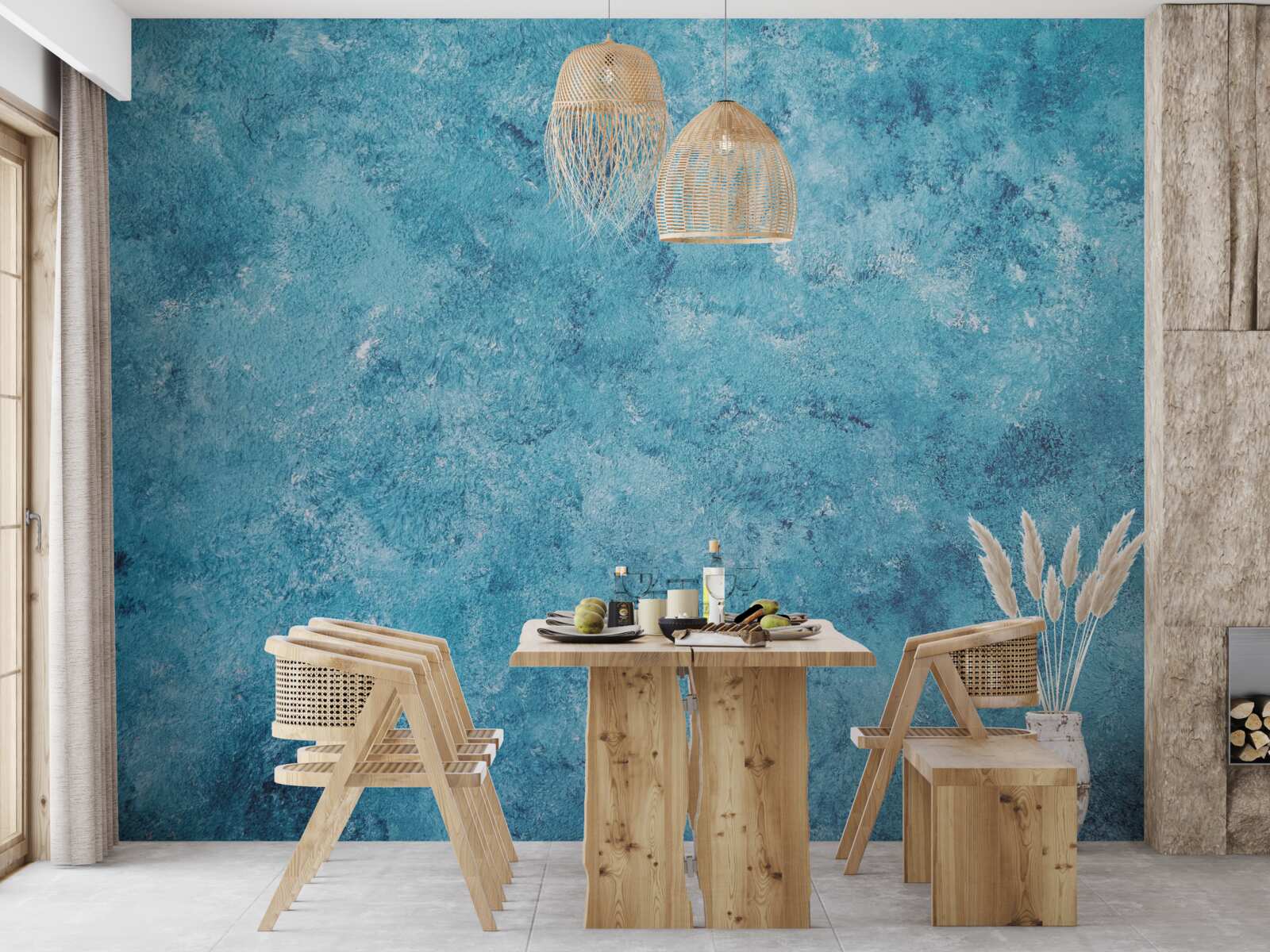 Papier peint vague conceptuelle de scintillement bleu