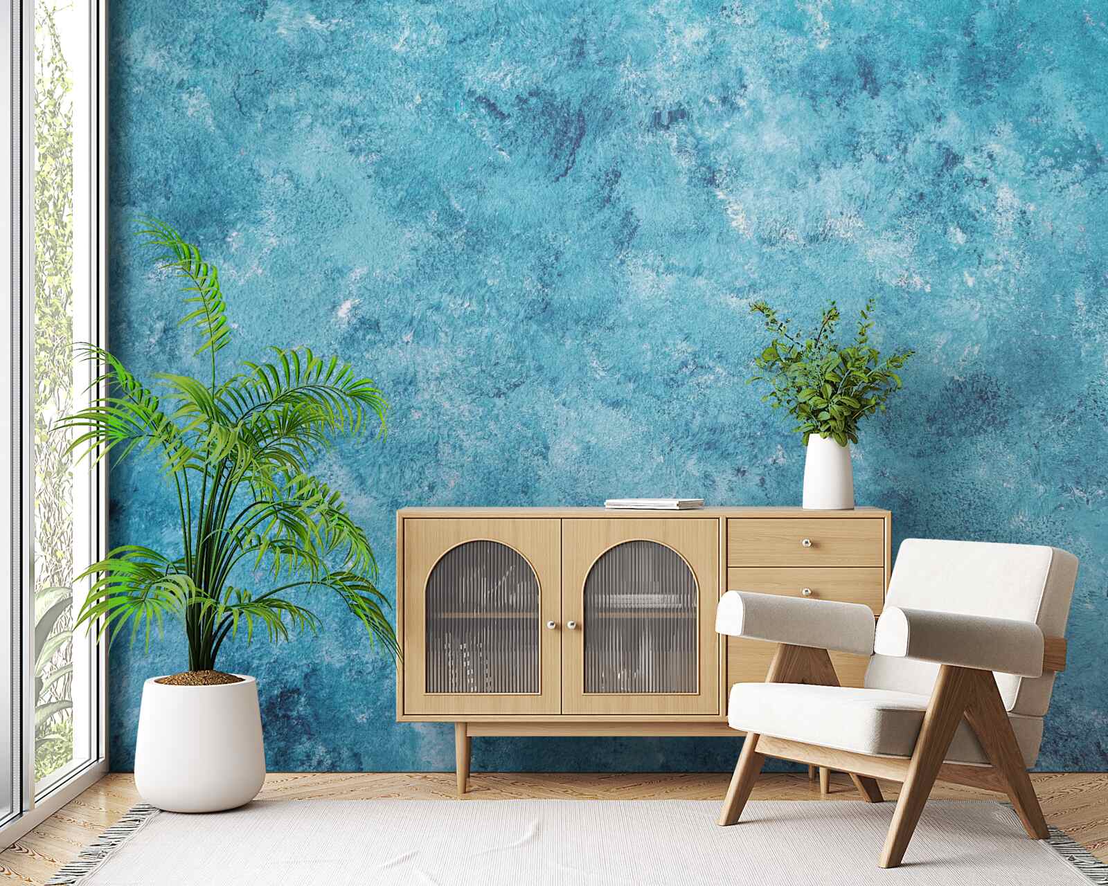 Papier peint vague conceptuelle de scintillement bleu