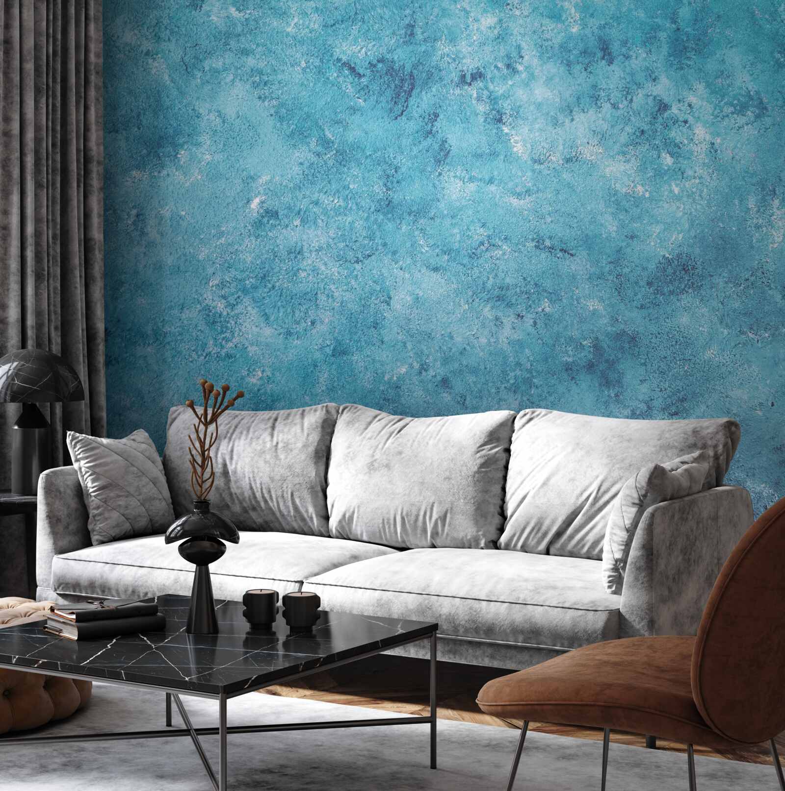 Papier peint vague conceptuelle de scintillement bleu