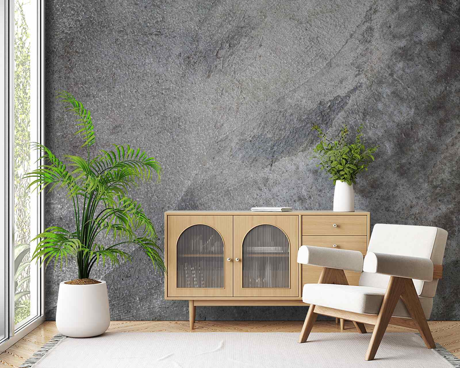 Papier peint Mur en ciment poli