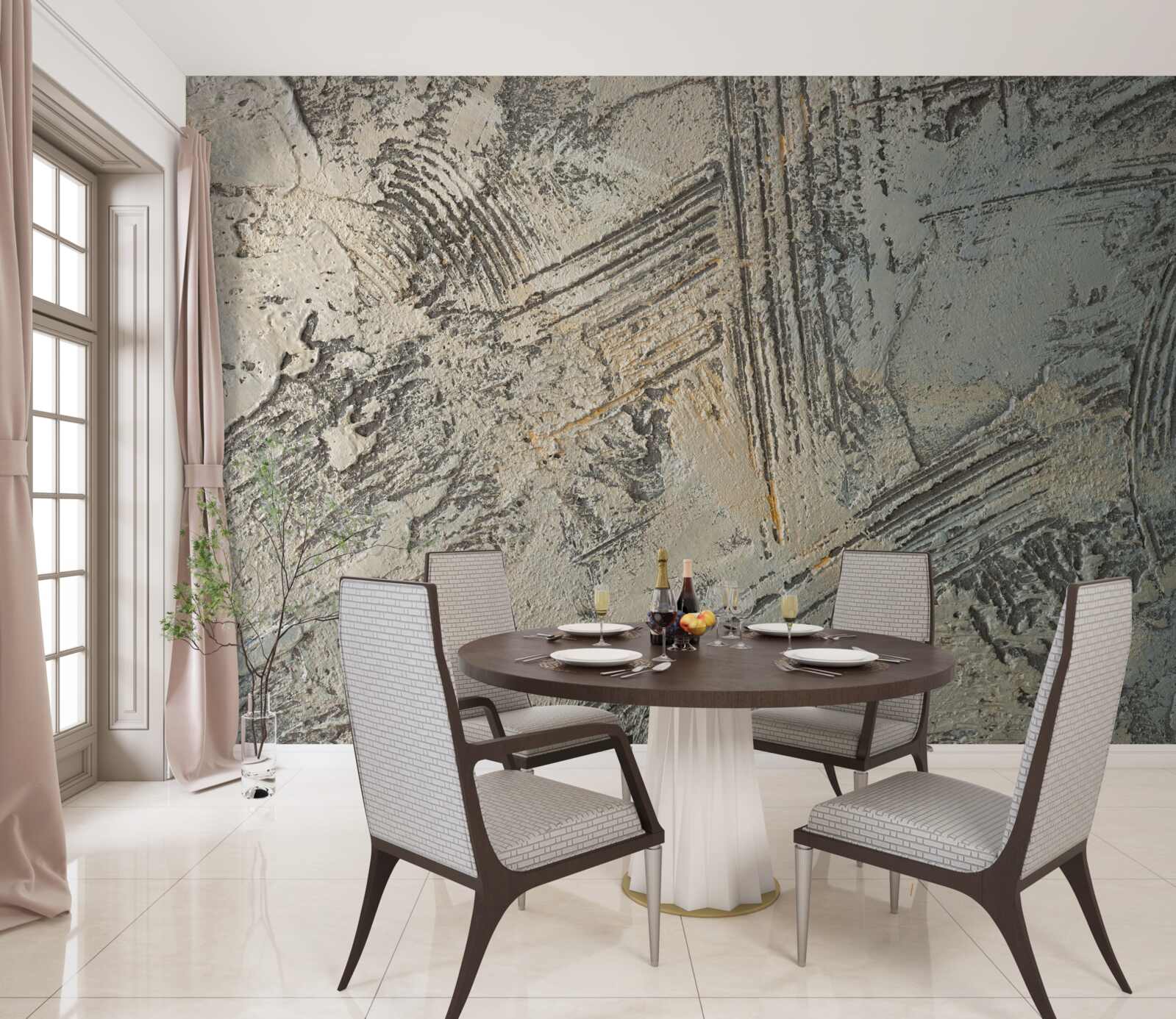 Papier peint plâtre décoratif unique