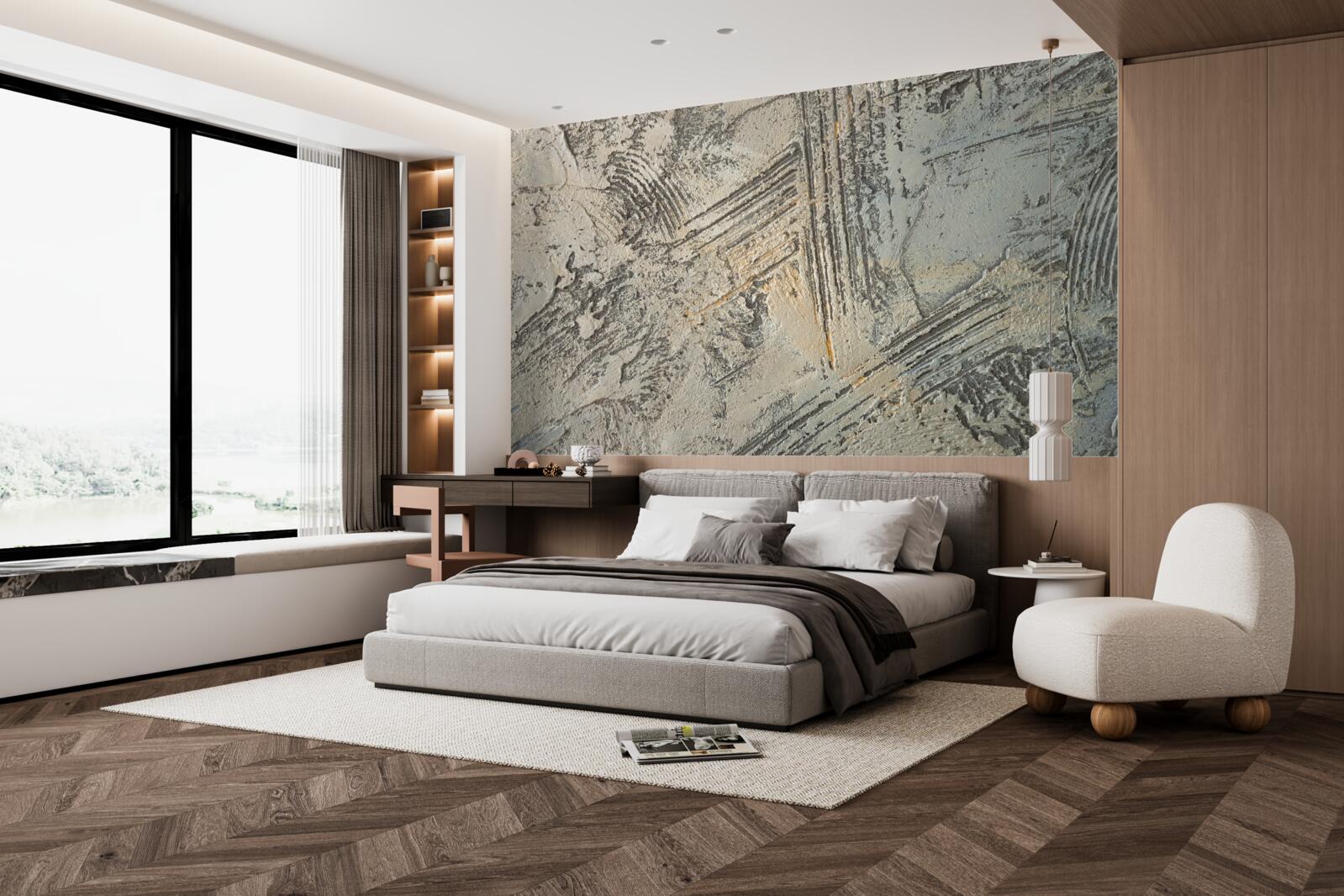 Papier peint plâtre décoratif unique