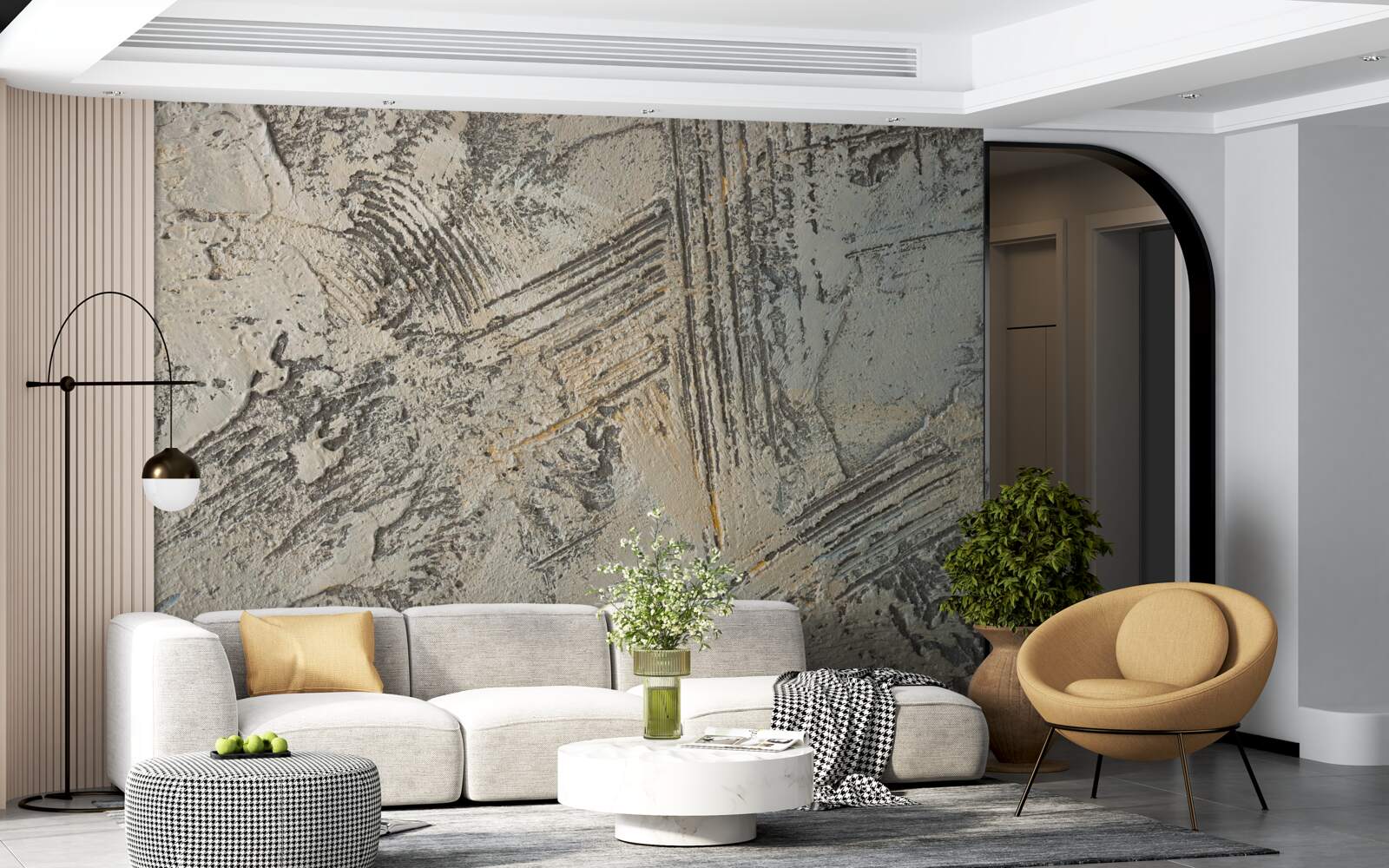 Papier peint plâtre décoratif unique