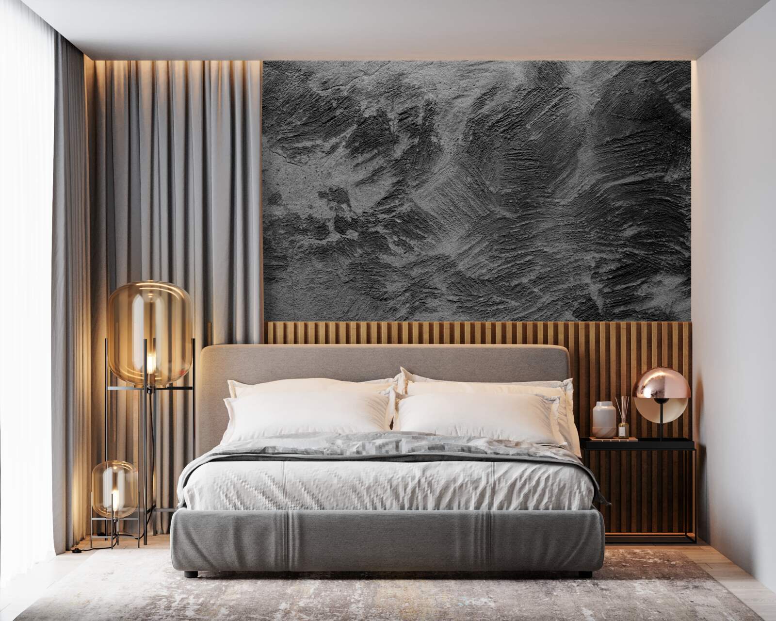 Papier peint bandes décoratives dans les tons clairs et foncés