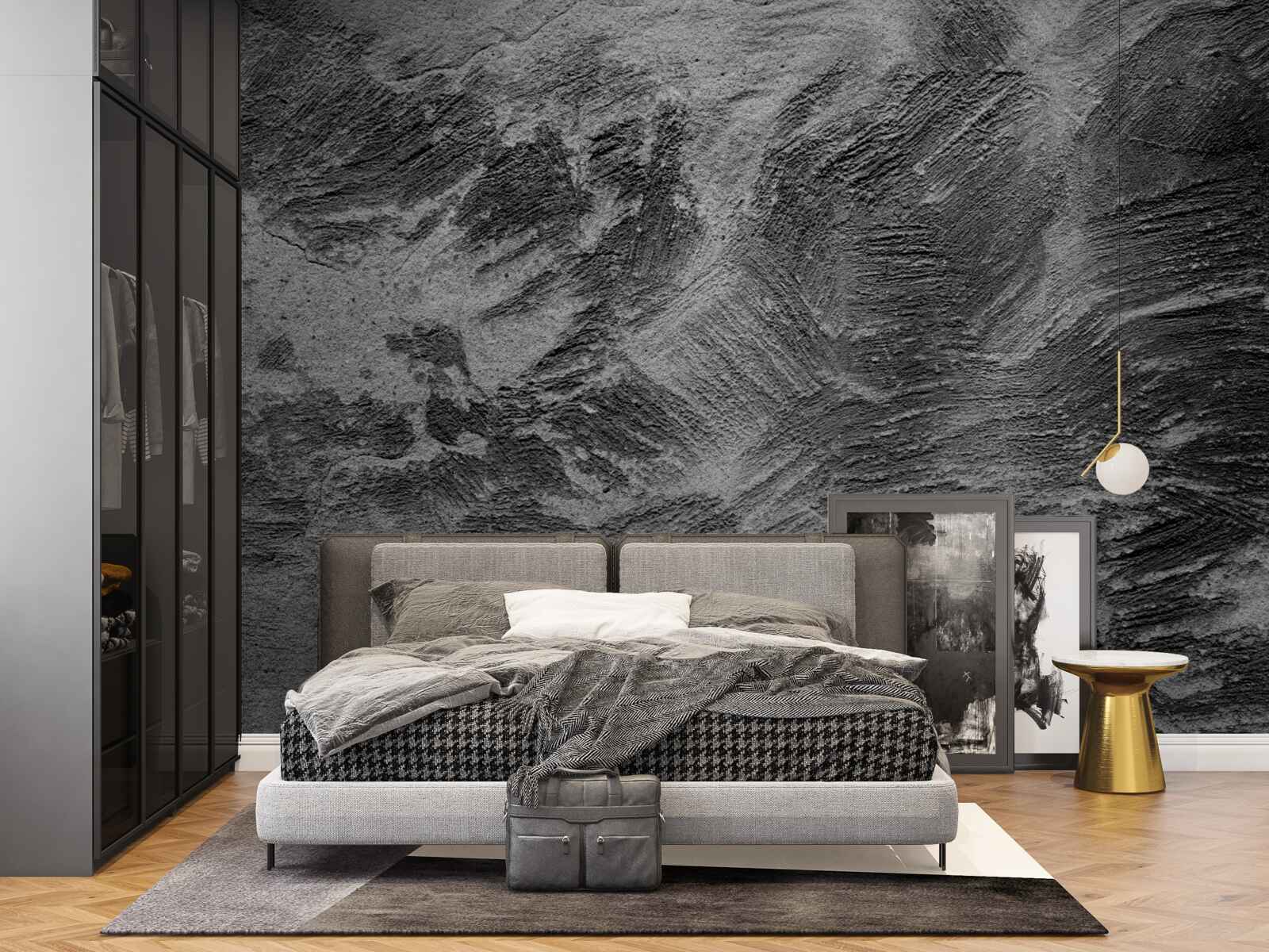 Papier peint bandes décoratives dans les tons clairs et foncés