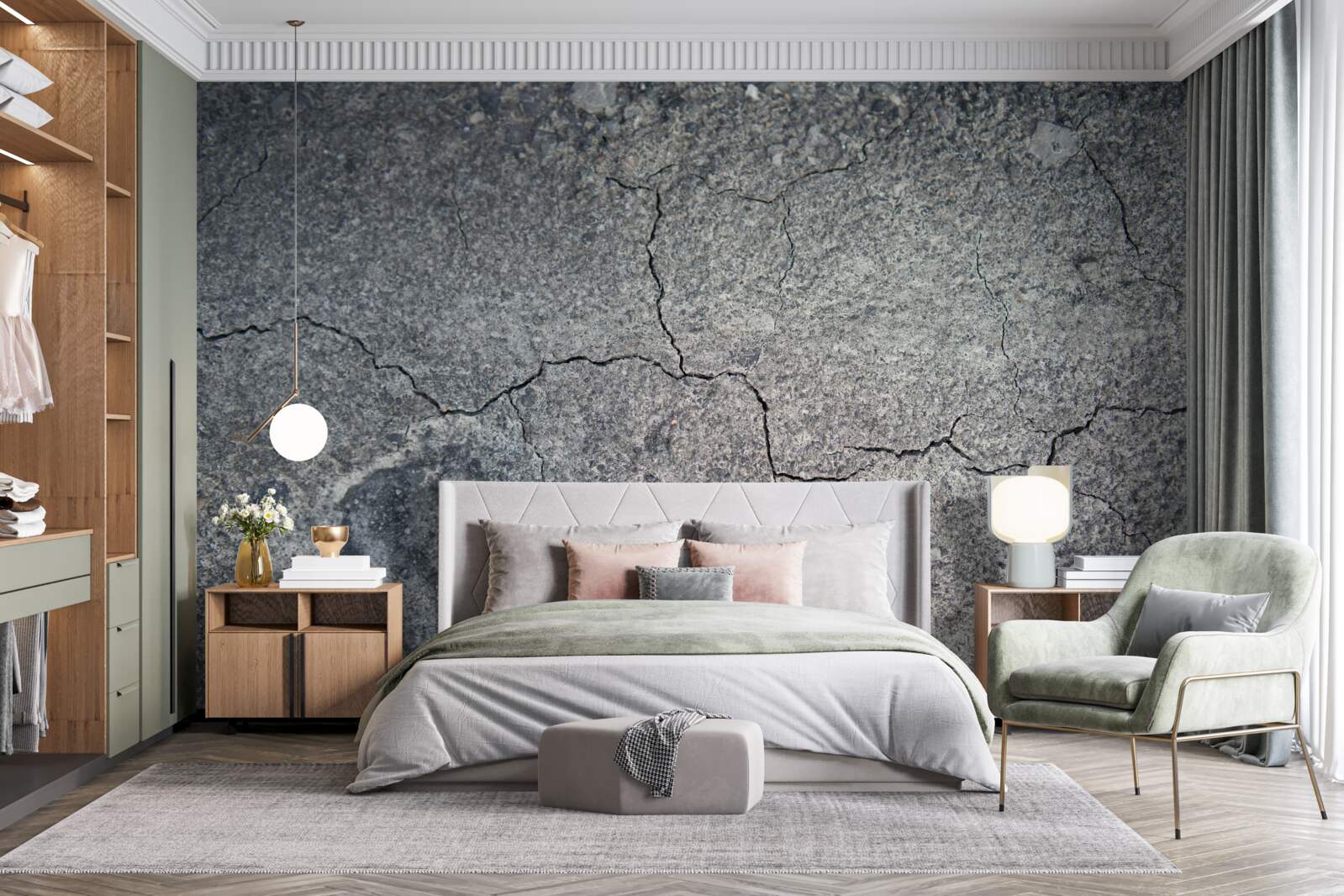 Papier peint l'état de sécheresse du sol