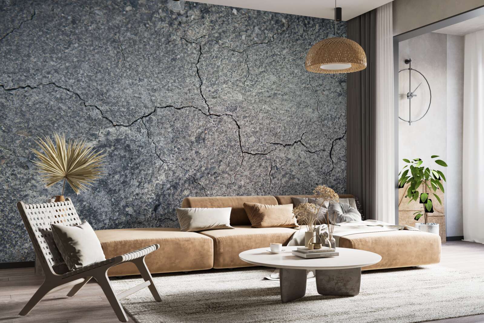 Papier peint l'état de sécheresse du sol