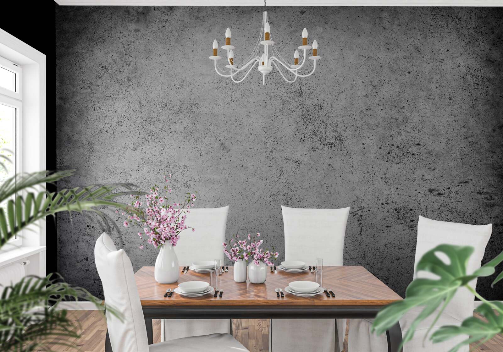 Papier peint ancienne barrière grise