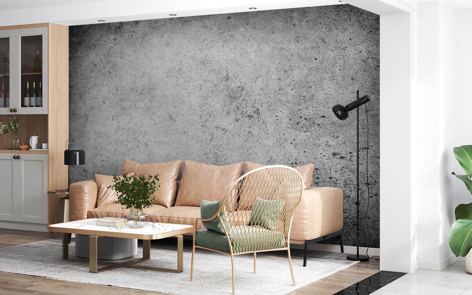 Papier peint ancienne barrière grise