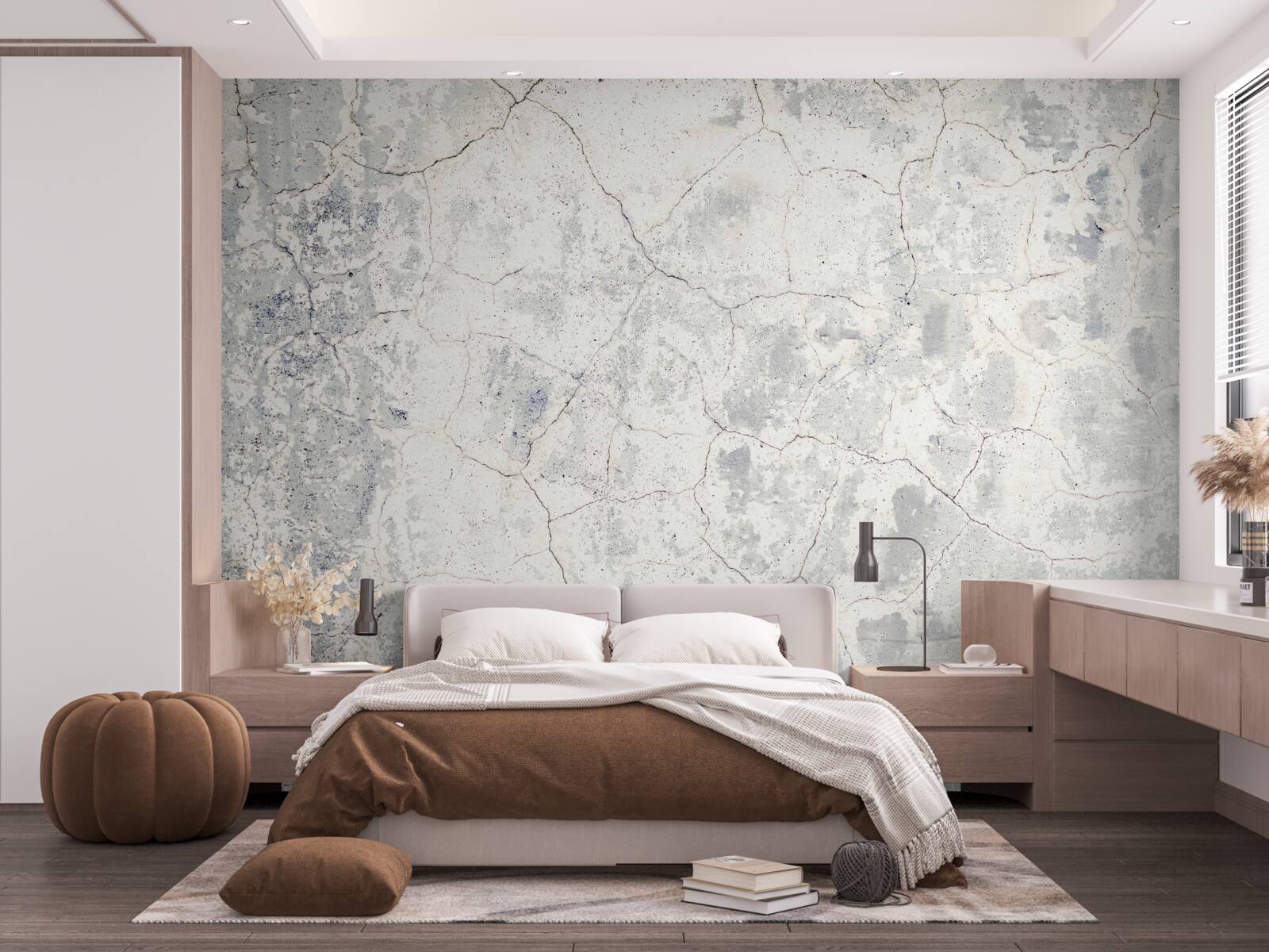 Papier peint sur la barrière de ciment