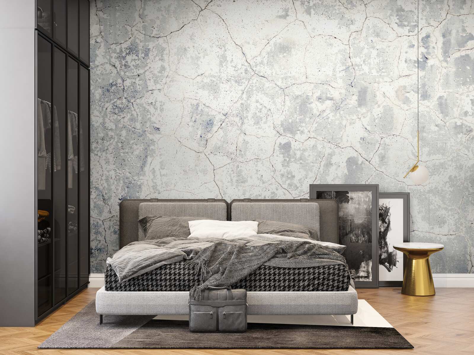 Papier peint sur la barrière de ciment