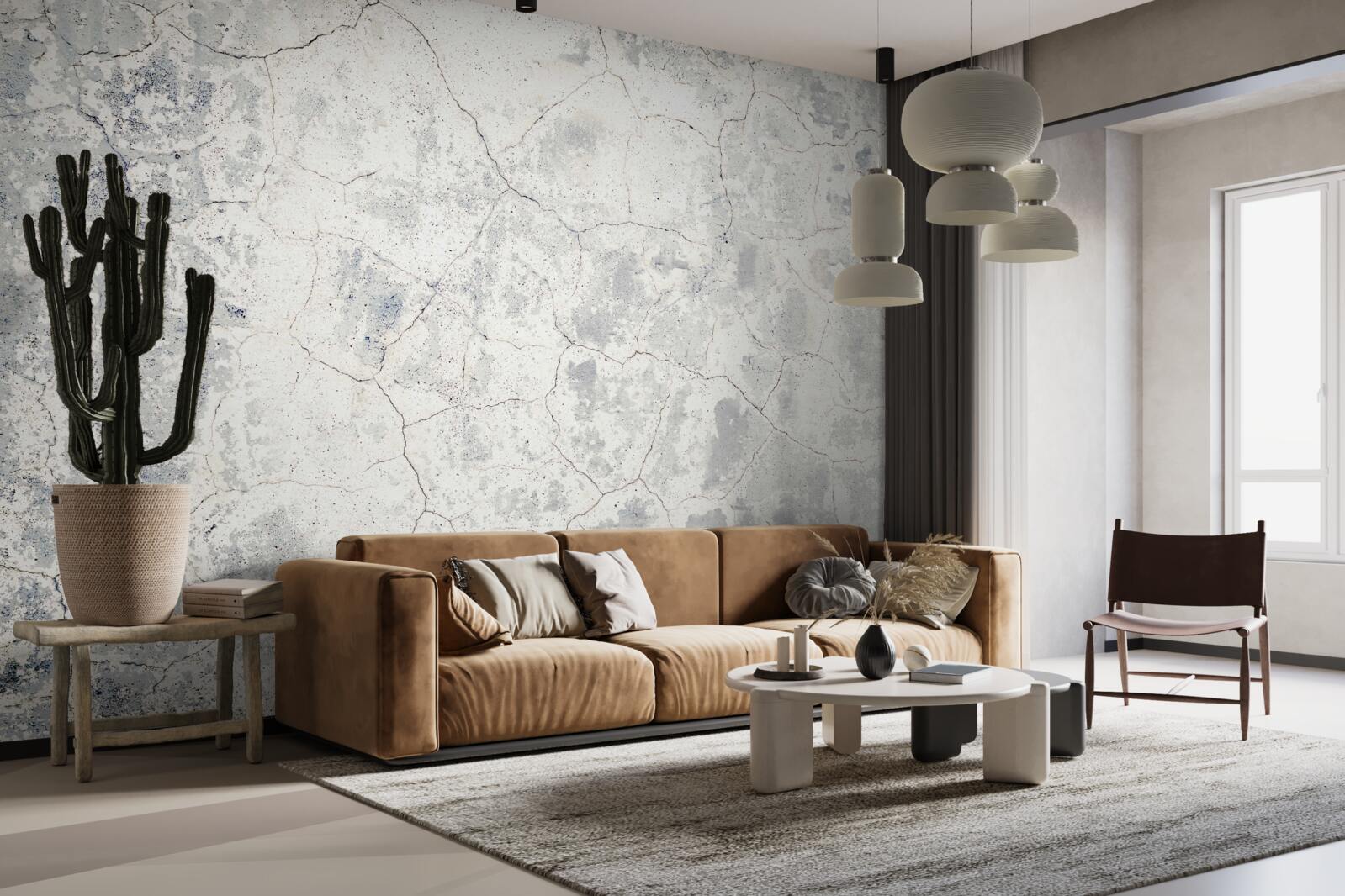 Papier peint sur la barrière de ciment