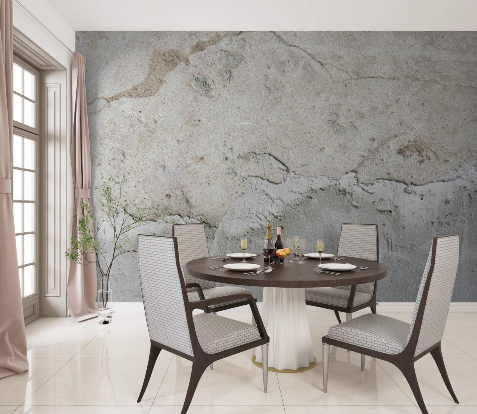 Papier peint mur en béton avec défauts