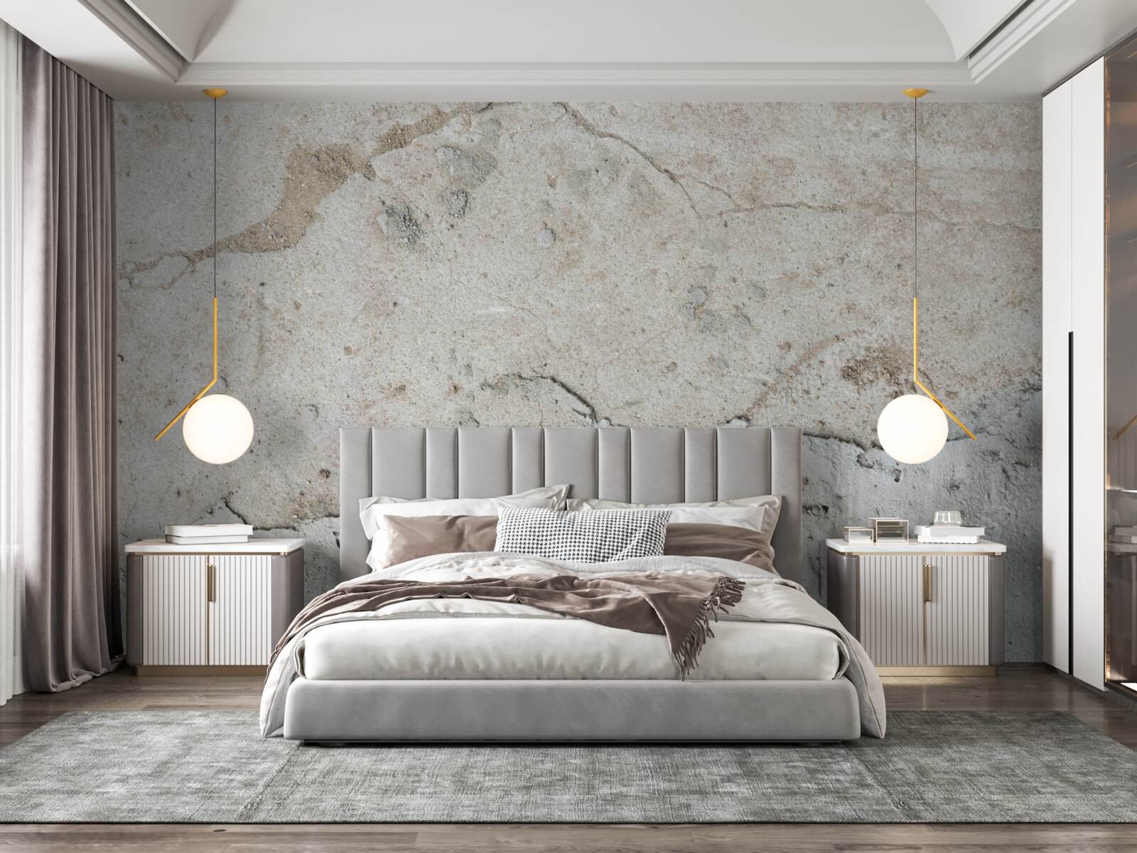 Papier peint mur en béton avec défauts