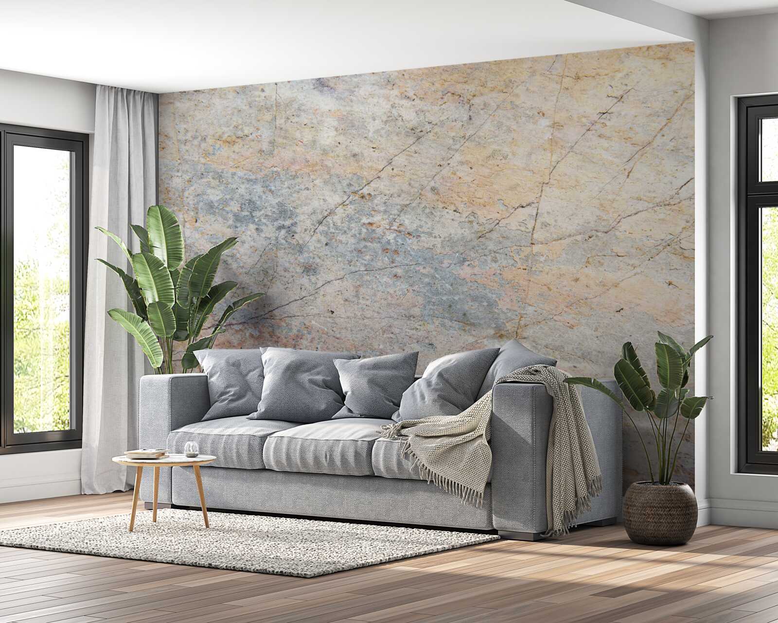 Papier peint placage de grès