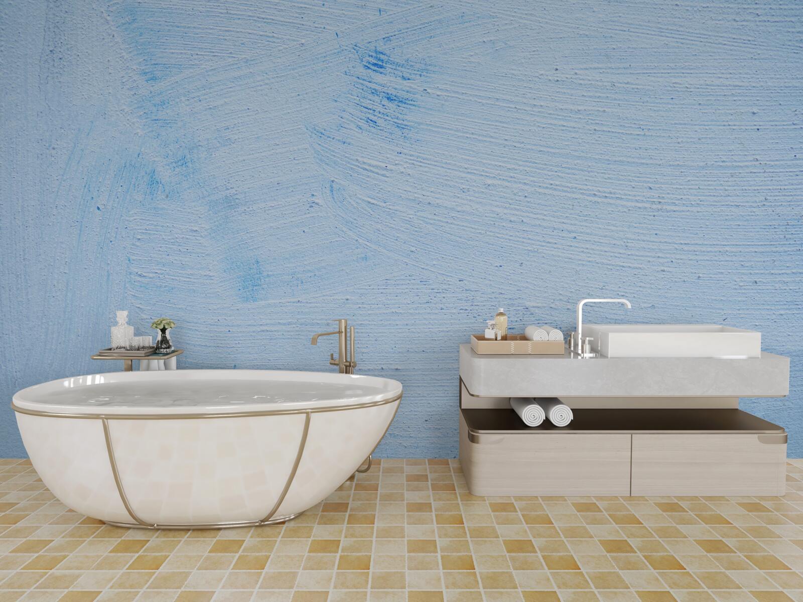 Papier peint une couche de plâtre souple de couleur azur