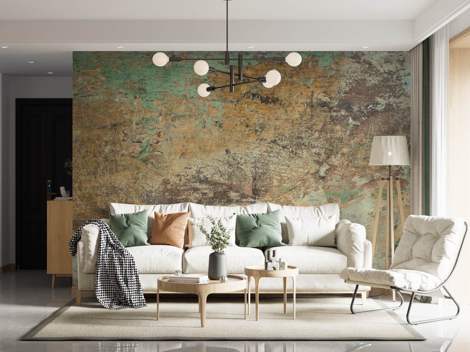 Papier peint Mur avec rouille abstraite