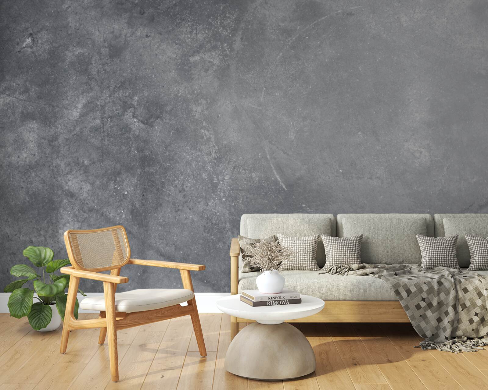 Papier peint surface grise