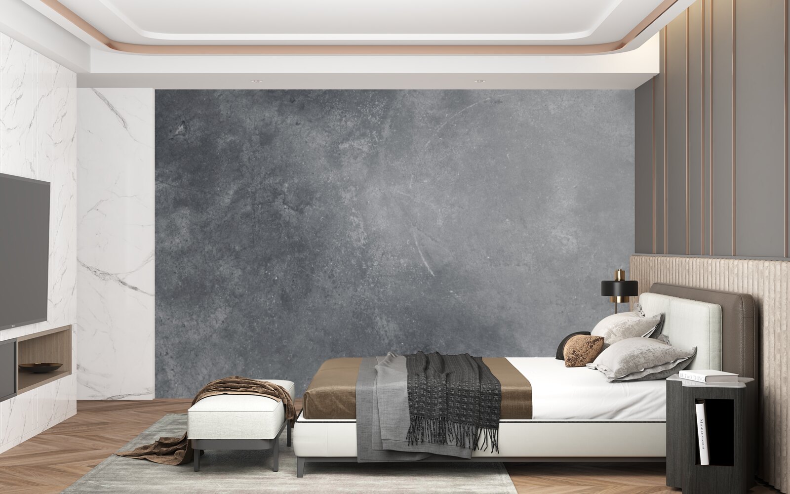 Papier peint surface grise