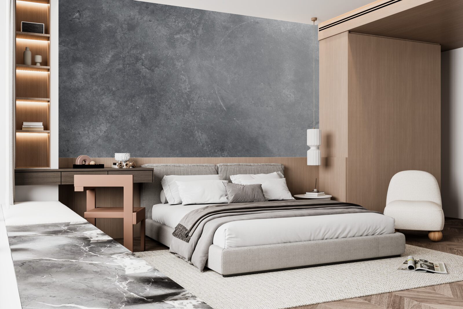 Papier peint surface grise