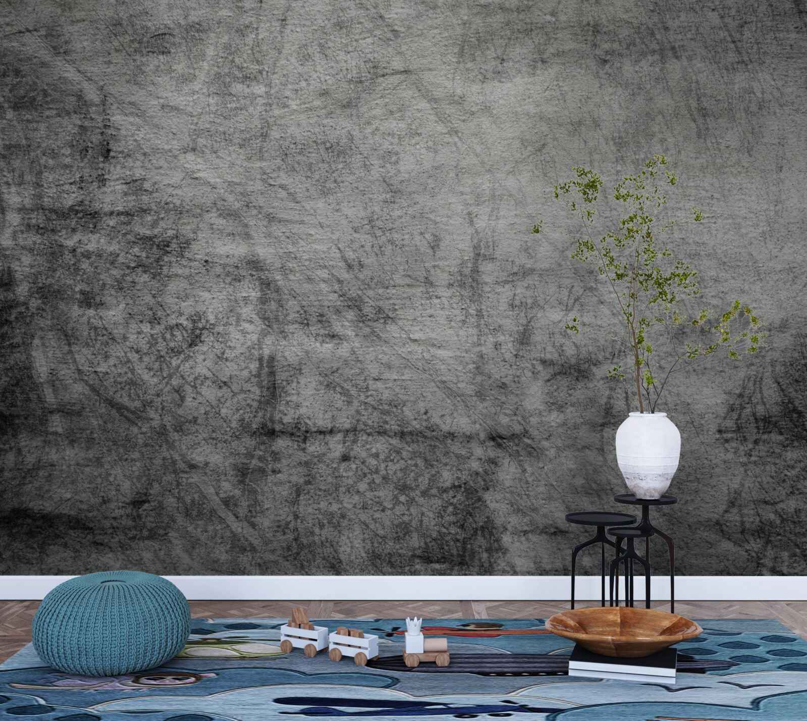 Papier peint vieux fond gris marqué de rayures