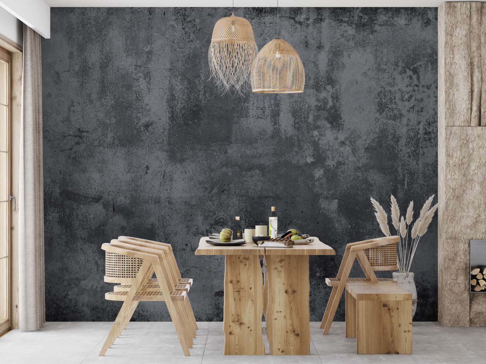 Papier peint la texture du mur est extrêmement sombre