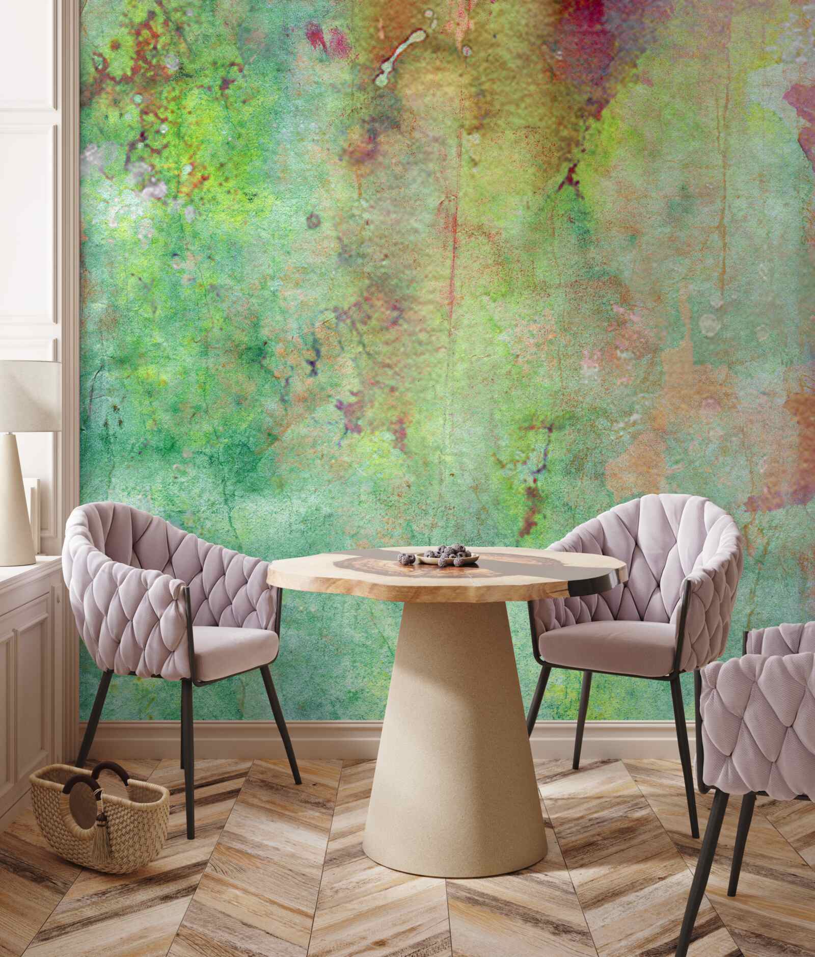 Papier peint peinture abstraite délicate