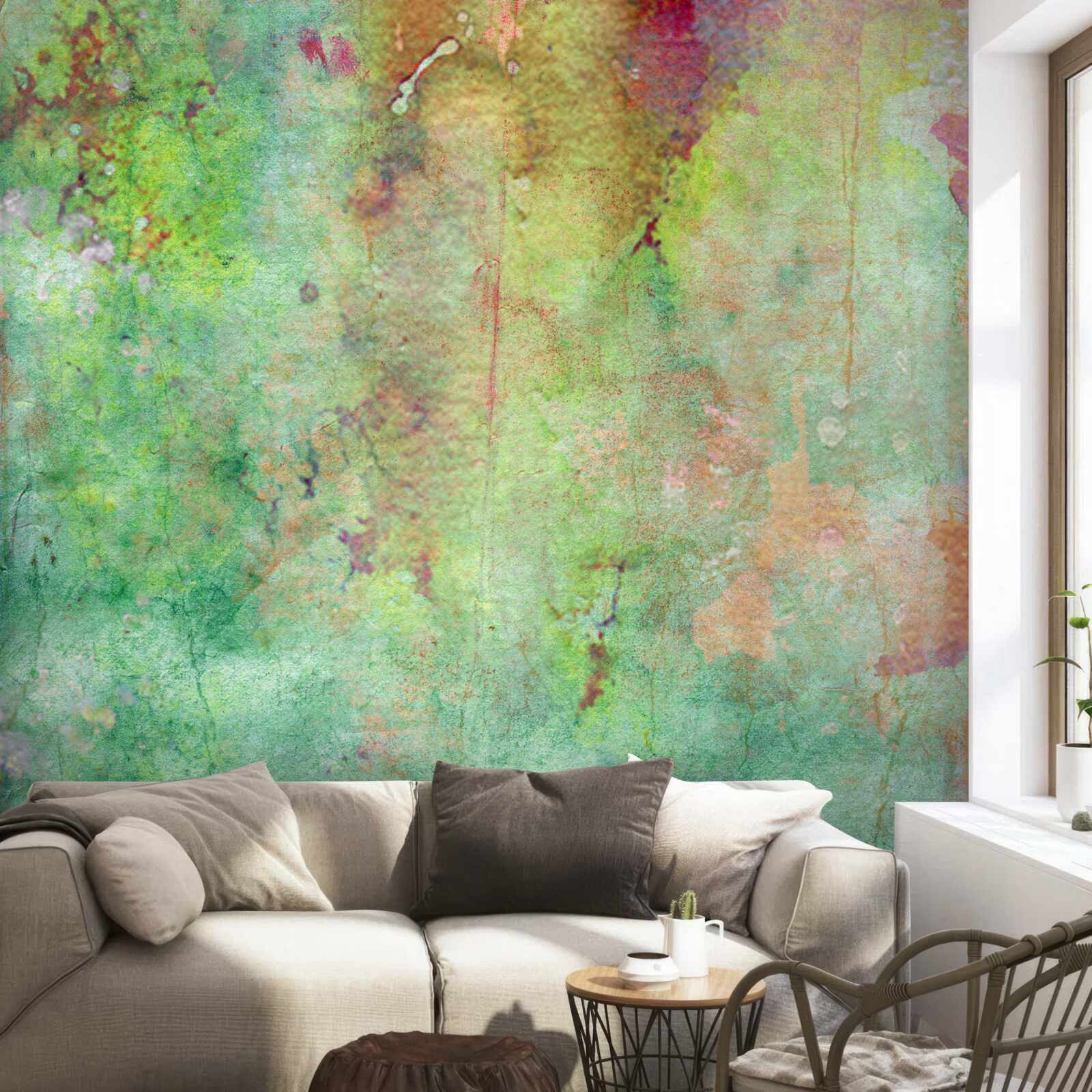 Papier peint peinture abstraite délicate