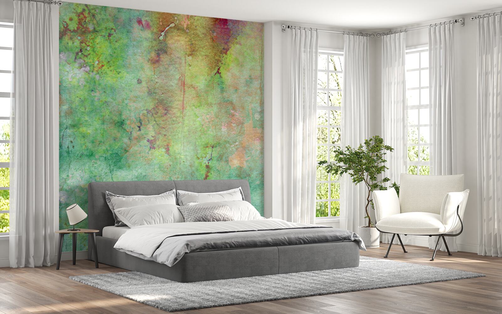 Papier peint peinture abstraite délicate