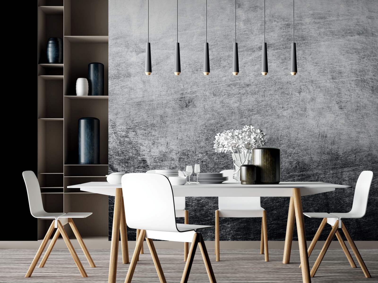 Papier peint mur gris problématique